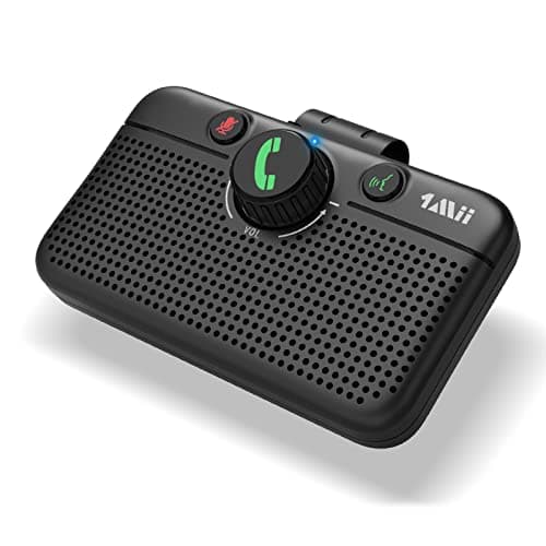 1Mii Kit Vivavoce per Auto Bluetooth 5.3 con Siri Assistente Comandi Vocali di Google Altoparlante, per Chiamate Viva Voce, GPS, Connessione Automatica, Altoparlante da 3W, Connettività Dual Link