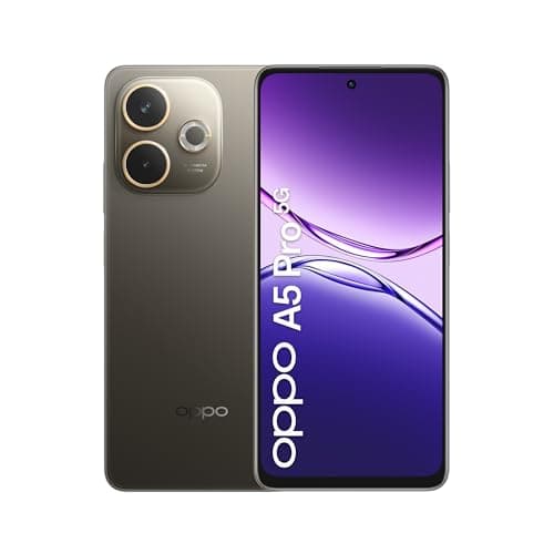 OPPO A5 Pro 5G Smartphone, Foto AI 50MP, Frontale 8MP, Display 6.67” 120HZ LCD HD+, 5800mAh, RAM 8(Esp4GB/6GB/8GB)+ROM 256GB (esp1TB), IP69, Black Brown
