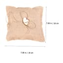 Garneck 2 Cuscini Portafortuna in Juta Fatti A Mano 18x18 Cm Con Cuori in Legno Per Cerimonia Nuziale - 4