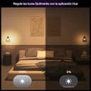 Philips Hue Essential - Bombilla Led Inteligente A60 Smart (4), luz blanca y colores, luminaria led E27 Base, 8 W, 2200 K-6500 K, 806 lm, regulable, compatible con Alexa, Google Assistant y Apple Home - 4