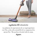 Dyson Cyclone V10 Absolute aspirapolvere senza filo, 150 Airwatt, autonomia 60 minuti – tecnologia anti-groviglio, spazzola Fluffy per pavimenti duri - 2