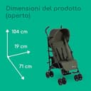 Bebeconfort Rainbow Passeggino Leggero e Reclinabile, Pieghevole Chiusura ad Ombrello, Passeggino da Viaggio Maneggevole e Compatto, 6 mesi - 4 anni, Fino ai 22 kg, colore Mineral Green - 6