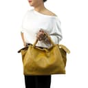 Cheval Firenze Algedi Handtasche, echtes Leder, hergestellt in Italien, gelb - 5