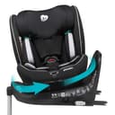 globalkids i-Size 360 Swivel Car Seat, Group 0+123 Car Seat with ISOFIX and Support Leg, ECE R129, 0-36 kg, 0-12years, 40cm-150cm, (Black Grey) - 7