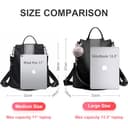Charmore Women Backpack Ladies Rucksack Waterproof Nylon School bags Anti-theft Dayback Shoulder Bags, Black2, M - 3