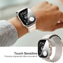 Diruite 2-Stück Hülle für Apple Watch Ultra 3/2/1 49mm Hartglas Schutzhülle Hard PC Ultradünne Glas Schutz Case Rundum Displayschutz,Titanstahl,49mm - 7