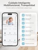 GHB Camara Vigilancia Bebe App WiFi 2K 5 Pulgadas Vigilabebes con Camara PTZ 350°/65° Detección de Movimiento/Sonido/Temperatura/Humedad Visión Nocturna 4XZoom VOX Control de Monitor y Movil - 6