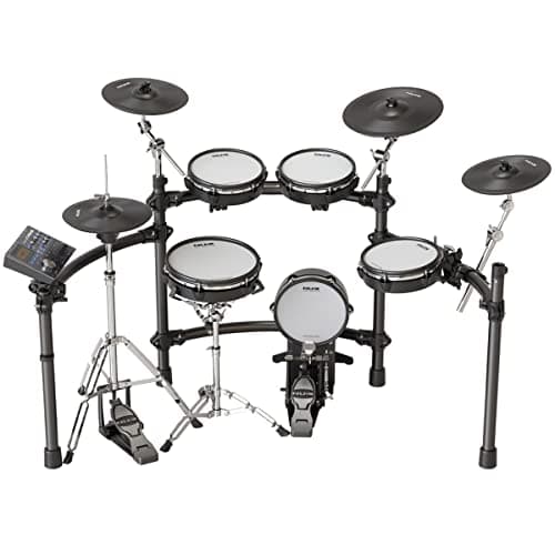NUX Kit de batería digital DM-8, sensación acústica auténtica, reproducción expresiva realista, sistema de rack robusto