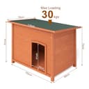 BAKAJI Cuccia per Animali Domestici in Legno di Cipresso, Casetta per Cani e Gatti con Tetto Apribile, Casa da Esterno ed Interno Resistente Alle Intemperie con Tettoia Asfaltata, 116 x 79 x 81 cm - 3