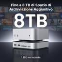 UGREEN Docking Station Compatibile con Mac Mini M4 e M4 Pro Hub USB C Supporto con Alloggiamento M.2 NVME SSD DisplayPort 4K 240Hz 144Hz USB 3.2 4A1C 10Gbps SD TF Slot 3.5mm Aux - 3