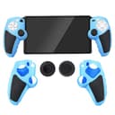 Custodia protettiva in silicone per PlayStation Portal, custodia protettiva antiscivolo per controller ergonomica, con 2 tappi per impugnatura per pollice, accessori da gioco PS Portal (blu) - 1