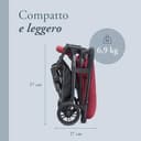 Inglesina Sketch Passeggino Leggero e Compatto, Rosso, Confortevole, fino a 17kg, Chiusura una Mano, UPF 50+ - 4
