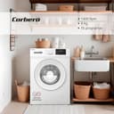 Corbero - Lavadora Carga Frontal | CLT9BL1423 | 9 Kg | 1400 Rpm Inverter | 16 Programas | Vapor | Inicio Diferido | Lavado Rápido | Puerta XXL | Blanco - 2