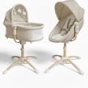bebe2luxe Louna : Multifunktionale Wiege Baby (ELEKTRISCHE BABYSCHAUKEL, HOCHSTUHL,BABYWIPPE) (Beige) - 1
