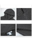 ABINGOO Damen Winterjacke Fleecejacke Lang Kapuzenjacke Teddyjacke Flauschig Plüschjacke Warm Reißverschluss Hoodie Kuscheljacke Wintermantel Mit Taschen(Grau,M) - 7