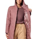 Columbia Heavenly Long Hooded Jacket Chaqueta Acolchada con Capucha, Fig, S para Mujer - 8