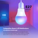 Tapo L530EA Lampadina WiFi Intelligente LED Smart Multicolore, E27, Compatibile con Alexa, 806 lumen, 9W(Equivalente 60 W), Controllo Remoto tramite APP - 3