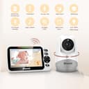 Blemil Monitor para bebés con batería de 30 Horas, Monitor para bebés de vídeo de Pantalla Grande de 5 Pulgadas con cámara y Audio, visión Nocturna, lulabies, sin WiFi - 2
