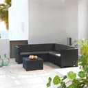 SP Berner - Set de Muebles de Jardín y Terraza Oasis Color Grafito - Tres Piezas - Sofá Canapé 3 y 2 Plazas y Mesa de Centro con Almacenaje - Fabricado en España con Plástico Reciclado - 7