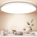 Swoieltr Plafón Baño Techo 4000K Blanco Natural, Ø50cm Ultrafino Tamaño Extra Grande Ceiling Light 48W 4800LM Súper Brillante Redondo Lampara Techo Plafon IP44 para Salon, Dormitorio, Comedor, Cocina - 1