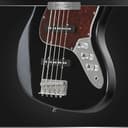 Rocktile Pro JBS50-BK Basso Elettrico a 5 Corde - JB-Style a 5 corde con corpo in tiglio - Manico in acero e tastiera in acero - 2x Single Coil pickup - 2x Volume, 1x Tone - Mensura 34" - Nero - 6