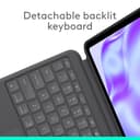 Logitech Combo Touch iPad Pro 13-inch (M4 & M5)(2024 & 2025) Keyboard Case - Detachable backlit keyboard with kickstand, comfortable typing, multi-use mode, QWERTY UK English Layout - Graphite - 3