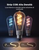 Govee Lampadina Intelligente Edison E27, RGBWW Lampada Dimmabile ST64, Compatibile con Matter e Google Assistant, 500lm, 16 Milioni di Colori, Lampadina a Filamento in Stile Vintage, Confezione da 2 - 2