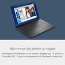 Dell 16 Laptop DC16255 16" 2K (1920x1200) Display, AMD Ryzen 7 250, AMD Radeon Grafica, 16GB DDR5 RAM, 1TB SSD, Windows 11 Home, Tastiera QWERTY IT Retroilluminata, Carbon Black - 2