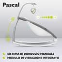 Lionelo Pascal Sdraietta neonati 0-9 kg Dondolo per bambini portatile e pieghevole, Culla 12 Melodie Giocattoli Regolazione dello schienale Vibrazioni Cinture a 5punti Materiale sfoderabile (Multi) - 3
