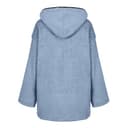 TOFOTL Lana Cardigan Inverno Donna， Maglioni Aperto Classico in Pile a Bouclé, Maglieria in Ciniglia con Cappuccio, Elegante Giacca da Finta con Tasche Outerwear 15-Blu L - 6