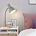 Industrial Table Lamp with Wooden Base Adjustable Farmhouse Desk Light for Bedroom Office & Living Room Gray Reading Nightstand Lamp - Modern & Stylish Design - 4