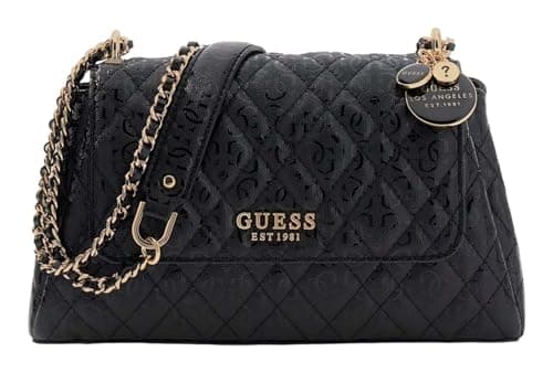 GUESS shoulder bag cross body bag Isemay Convertible Xbody Flap Bag Black