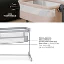 kk Kinderkraft NESTEE UP2 Culla da affiancare, Lettino Co-Sleeping, 5 livelli di regolazione dell’altezza, 4 ruote per poterlo, Facile da Montare, Accessori materasso, Morbido materiale, Grigio - 7