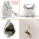 modamoda de T192 Damen Leder Rucksack Schultertasche 2in1 handmade in Italy, Farbe:Cognac - 3