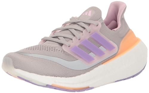 adidas Ultraboost Light, Scarpe da Ginnastica Donna, Grigio Violet Fusion Acid Orange, 45 1/3 EU