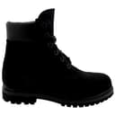 Timberland Womens 6 Inch Premium Waterproof Lace Up Black Nubuck Boots - Black - 5 - 5