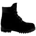 Timberland Womens 6 Inch Premium Waterproof Lace Up Black Nubuck Boots - Black - 5 - 5