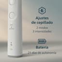 Philips Sonicare 6100 cepillo dental eléctrico, sónico con 2 modos de cepillado y 3 niveles de intensidad, EasyStart, estuche de viaje, blanco, HX7400/02 [Nueva Tecnología] - 7