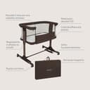 lionelo PARI Culla Co Sleeping Fianco Letto 3 in 1, Regolabile in Altezza 6 Livelli, Materasso T25 2 cm, Ruote con Blocco e Dondolo, Gambe Regolabili per Letto Continentale, Rivestimento Lavabile - 9