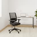 Steelcase Reply Air, silla de oficina ergonómica con respaldo de malla, sujeción lumbar regulable en altura y brazos regulables Onyx/Black; Fabricado en Europa - 2