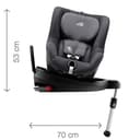 BRITAX RÖMER Kindersitz 0-18 kg DUALFIX 2 R, 360° drehbar für Kinder (Gruppe 0+/1), von Geburt bis 4 Jahre, Storm Grey - 8