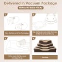 EHEYCIGA Cama Ortopedica y Viscoelastica para Perro Extra Grande 106x76x18.5 cm, Memory Foam Sofa para Perros Lavable, Cama Gato Suave, Marrón - 7