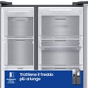 Samsung Frigorifero Side by Side Family Hub RS90F67BET/EF con Dispenser Acqua/Ghiaccio, Wifi con AI Energy Mode, Smart Cooling, SpaceMax, 614 L, LxAxP: 91,2 x 178,4 x 72,6 cm, Metal Inox - 4