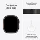 Apple Watch Ultra 3 GPS + Cellular, Reloj prémium para Running y Multideporte con Caja de Titanio Resistente de 49 mm y Pulsera Milanese Loop en Titanio Negro - Talla L.Monitores avanzados de Salud - 6