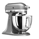 Kitchenaid Planetaria - Artisan - Robot da Cucina con testa inclinabile e 3 accessori - 4.8 L - Impastatrice - Color Argento placcato - 2