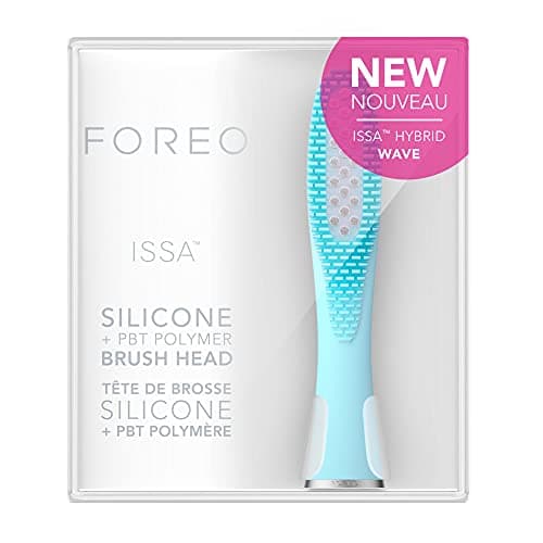 FOREO ISSA Hybrid Wave Bürstenkopf, med. Silikon & PBT Polymerborsten, 6 Mon. haltbar, austauschbar,Mint