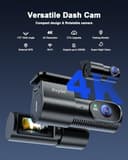 Avylet Dash Cam Front and Rear 4K+1080P, 5G WiFi APP, External GPS Module, Dual Dash Camera for Cars, 1.5” IPS Screen, Mini Dashcam with Night Vision, 24H Parking Mode, 170° Wide Angle, G-Sensor - 2