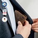 Berliner Bags Vintage Geldbörse, Portmonee aus Leder, Geldbeutel mit TÜV-geprüftem RFID-Schutz, für Herren - Braun - 3