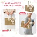 fuxunamz Bolsa de Yute, Tote Bag, Bolso de Yute con Asa, Bolsa Tela Pequeña, Bolsas de Compra de Mano con Lazo, Regalo para Colegas, Profesores, Mejores Amigas, Madres y Abuelas - 2