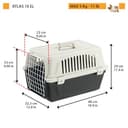 Ferplast Transportín Gato, Transportín Perro Pequeño y Gatos de hasta 5 Kg, Puerta de Hierro Plastificado, Ranuras de Ventilación, 32,5 x 48 x h 29 cm, Transportín Mascotas Rígido Atlas 10 EL, Negro - 2